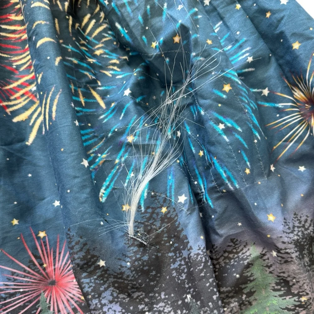 Unique Vintage Disney Fireworks Castle 1950s Full Skirt 2X Rare NWT - Picture 4 of 16